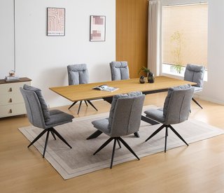 Mesa extensible Killer + conjunto de 4 sillas aiko