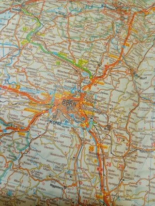 Cartina Stradale Svizzera Kümmerly+Frey 1997