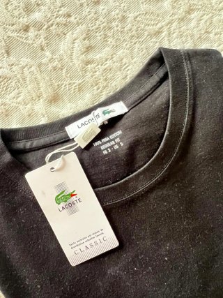 Camiseta Lacoste Negra Talla M