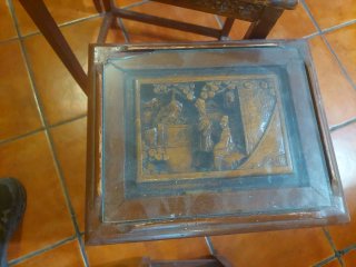 Lote 4 Mesitas Orientales Madera Tallada a mano