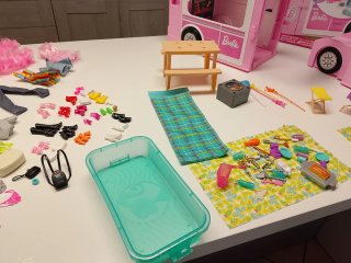 Camper Barbie con 11 Barbie e accessori