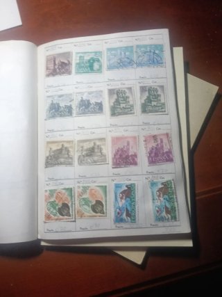 Colección de sellos de España usados