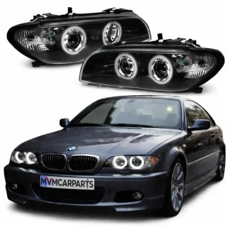 Faros delanteros Xenón Angel Eyes CCFL Negro para