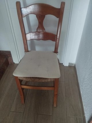 Mesa comedor madera y cristal (regalo 6 sillas)