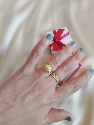 Anillo Oro 18k Estrellas Talla 14