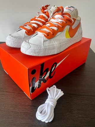 Nike Blazer Low Sacai White Magma Orange