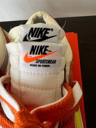 Nike Blazer Low Sacai White Magma Orange