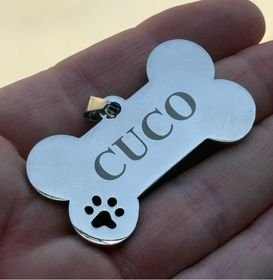 Colgante Perro Hueso Personalizable