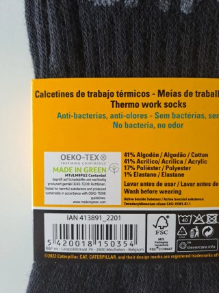Calcetines térmicos CAT Talla 39-42 (EU)