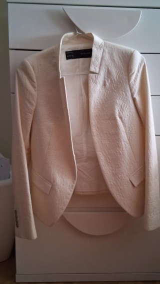 Chaqueta Zara Beige sin Cierre