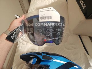 Casco Airoh Commander 2 Maverick Cerulean Blue