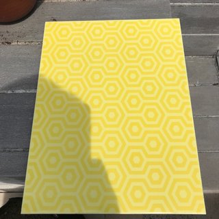Azulejo vintage antiguo amarillo 90s 25,5x 33,5