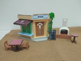 Pizzería Playmobil con figuras y accesorios