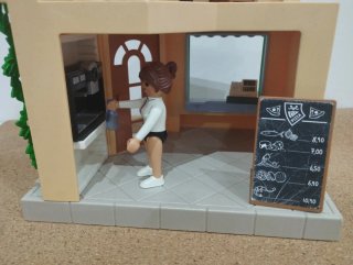 Pizzería Playmobil con figuras y accesorios