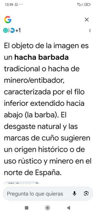 Hacha de mina muy antigua
