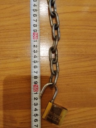 Cadena acero 3.2m + Candado latón