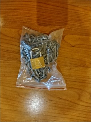 Cadena acero 3.2m + Candado latón