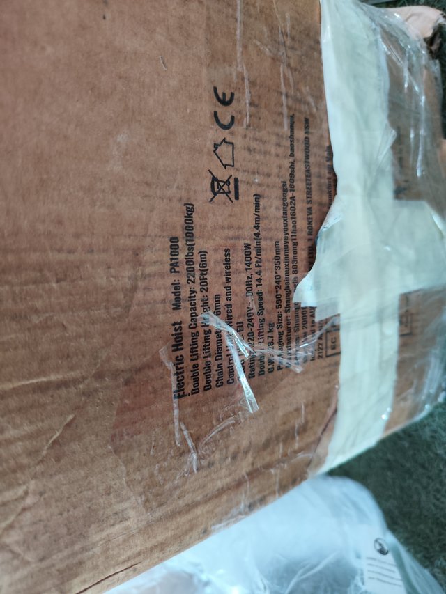 VEVOR Polipasto Eléctrico Carga de 1000 kg