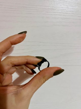 Anello fiocco nero regolabile