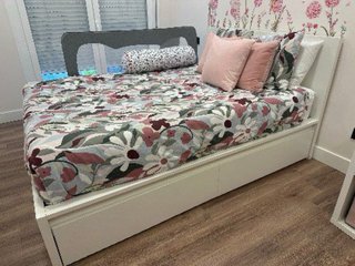 Cama con 4 cajones de almacenaje Blanco 140x200 cm