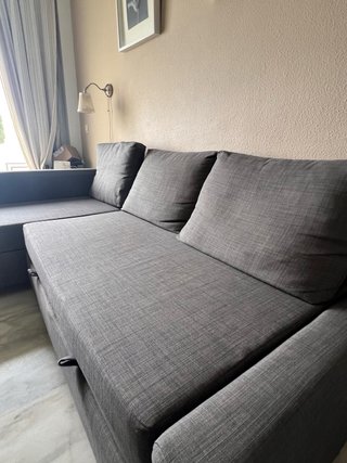 Sofá Cama IKEA FRIHETEN Gris oscuro con Arcón