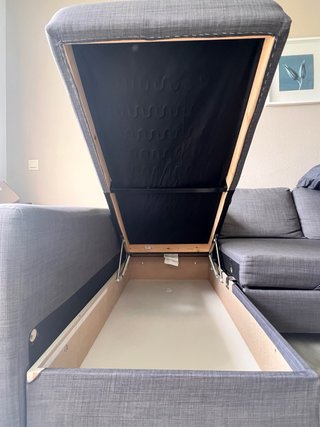 Sofá Cama IKEA FRIHETEN Gris oscuro con Arcón