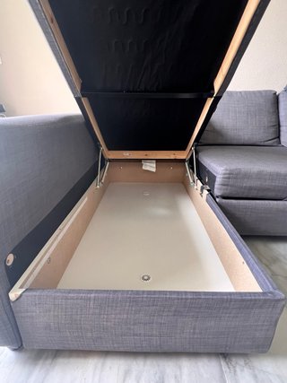 Sofá Cama IKEA FRIHETEN Gris oscuro con Arcón