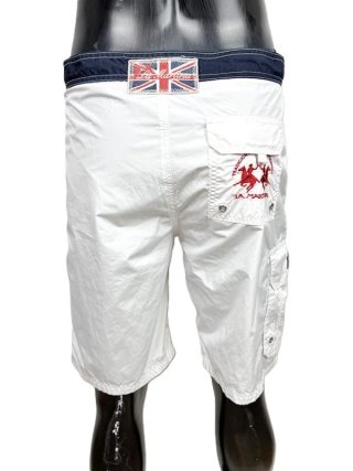 La Martina Costume Uomo L Cargo Bianco Team Swim