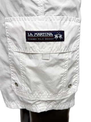 La Martina Costume Uomo L Cargo Bianco Team Swim