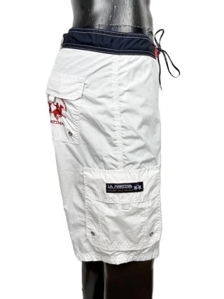 La Martina Costume Uomo L Cargo Bianco Team Swim
