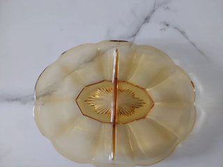 3 Bandejas Porcelana y cristal Antiguas