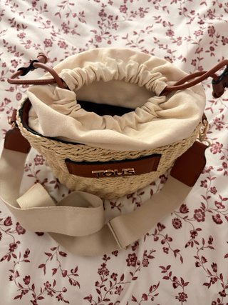Bolso Tous Rafia Beige y Marrón