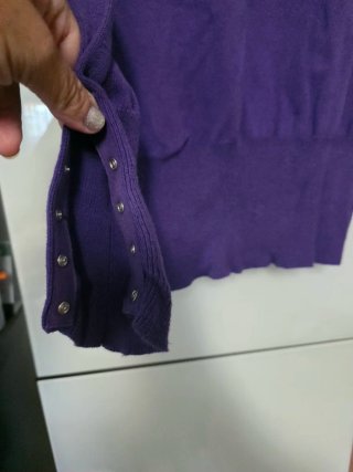 Chaqueta punto morada Zara TRF