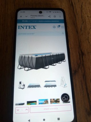 Piscina Desmontable XL Gris