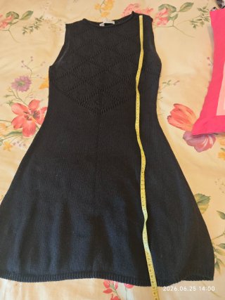 Vestido de punto Zara azul oscuro