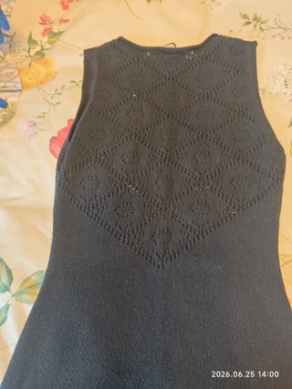Vestido de punto Zara azul oscuro