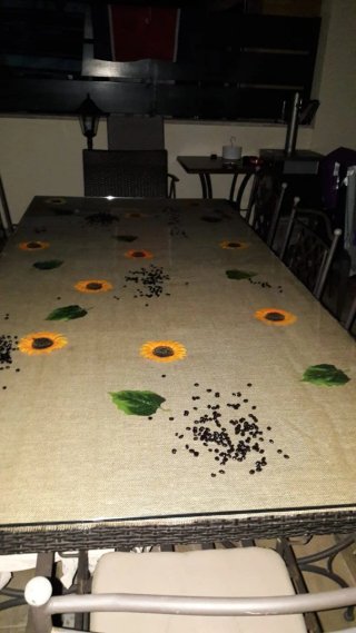 Tavolo da giardino in vetro e rattan