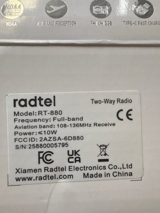 Radtel RT-880 Walkie Talkie 10W Radio Ham