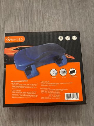 Cargador Coche USB Azul