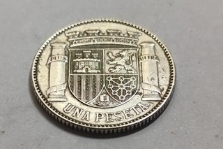 Moneda plata 1 Peseta 1933*34 República Española