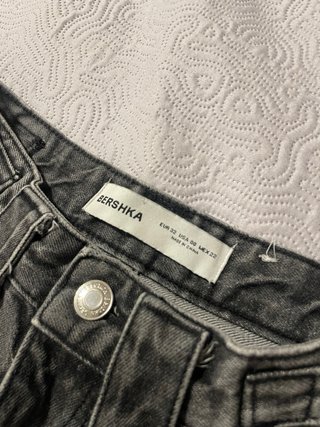Pantalón vaquero gris ancho