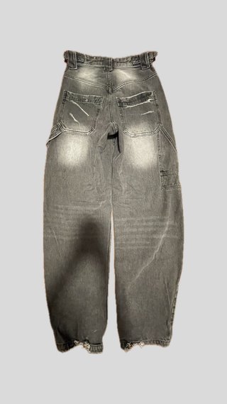 Pantalón vaquero gris ancho