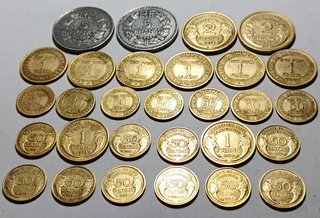 Lote 29 monedas antiguas Francia