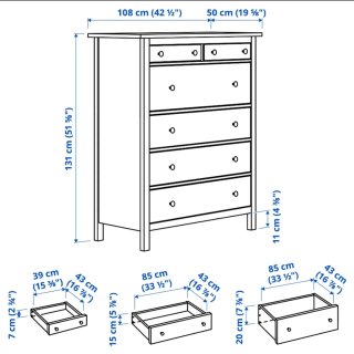 Cajonera Ikea Hemnes Blanca