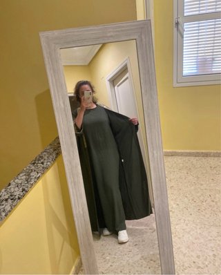 Conjunto abaya tirantes + kimono