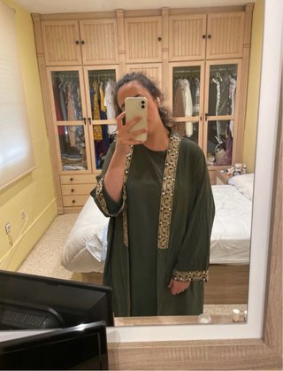 Conjunto abaya tirantes + kimono