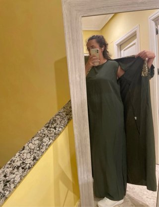 Conjunto abaya tirantes + kimono