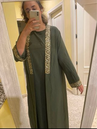Conjunto abaya tirantes + kimono