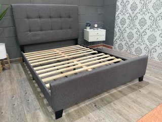 Cama Matrimonial Tela Gris