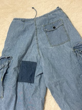 Pantalón vaquero cargo ancho